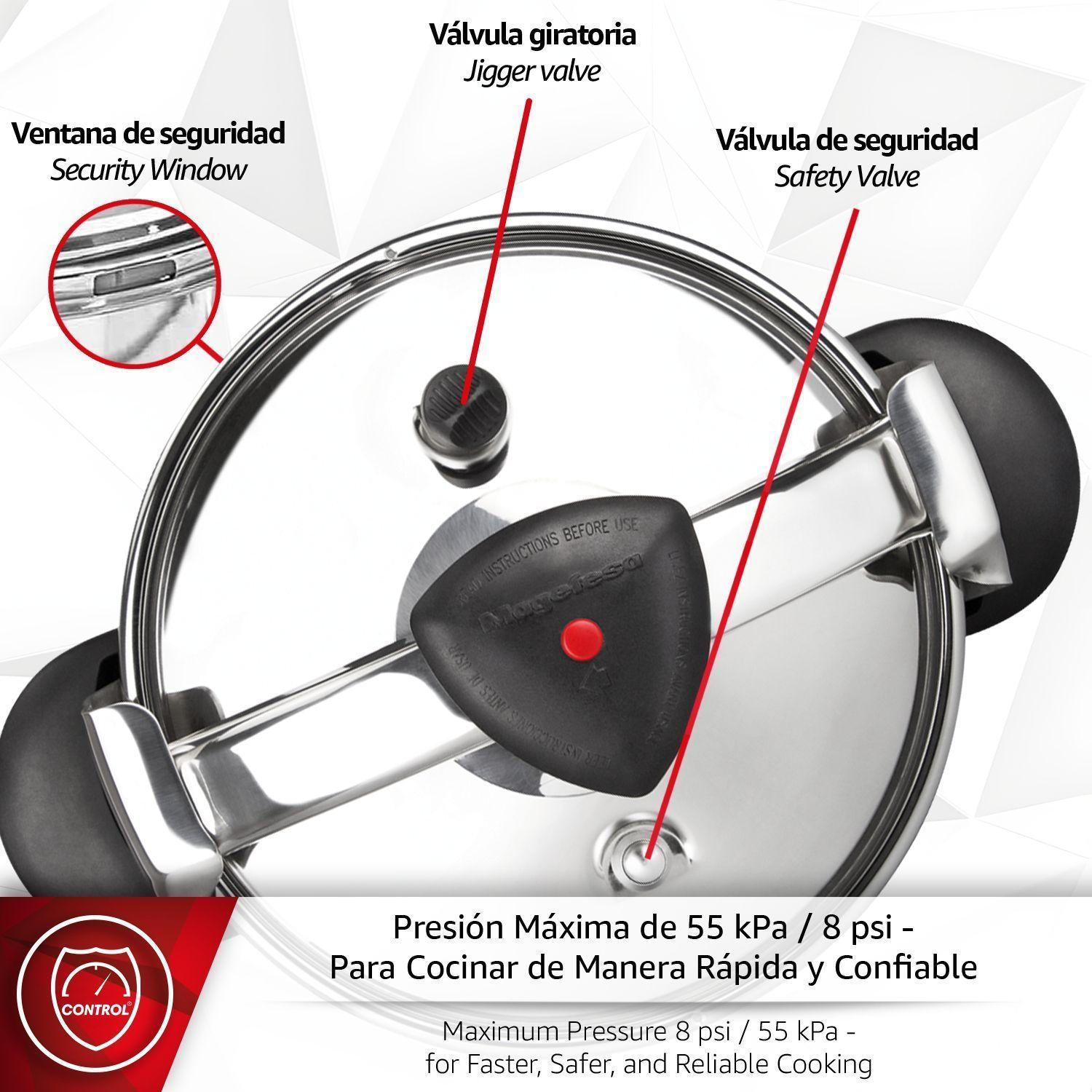 Olla a Presión Magefesa Star Recta 10L Acero Inoxidable-5