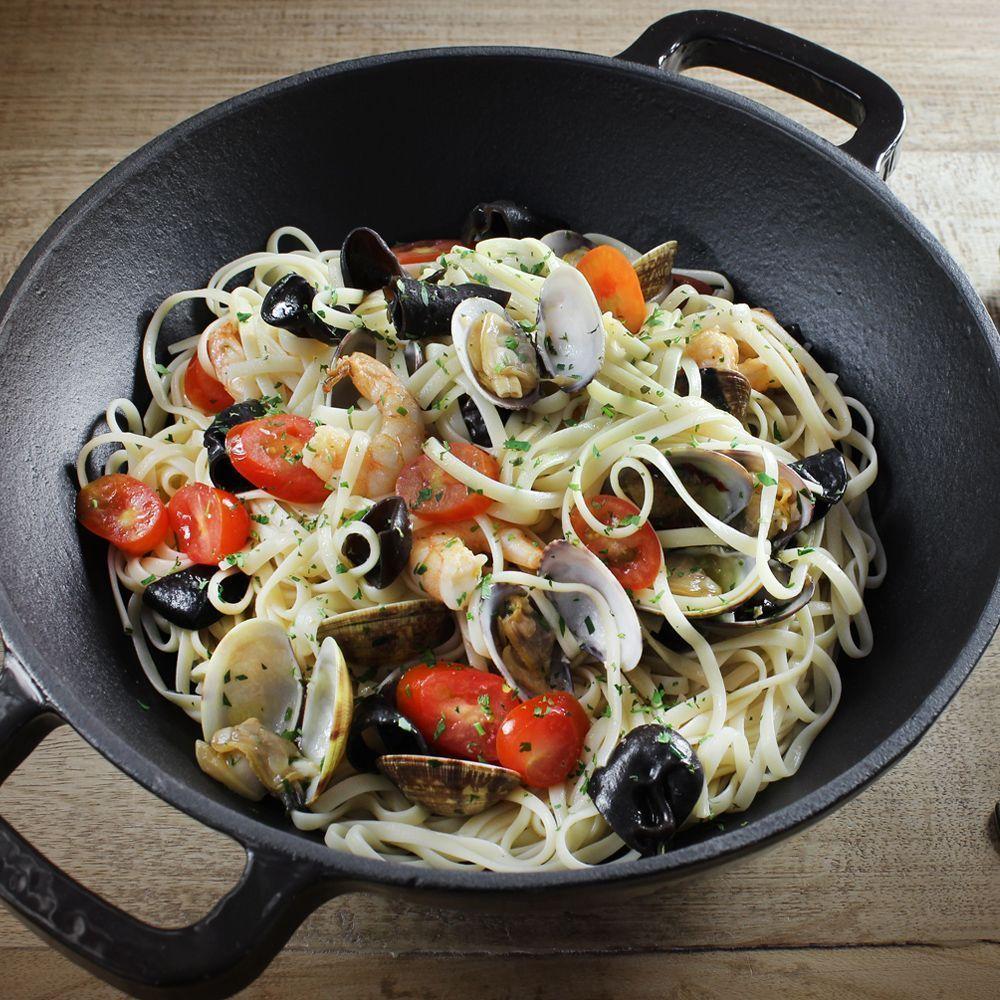 Wok Magefesa Ferro 30 cm Hierro Fundido Negro-5