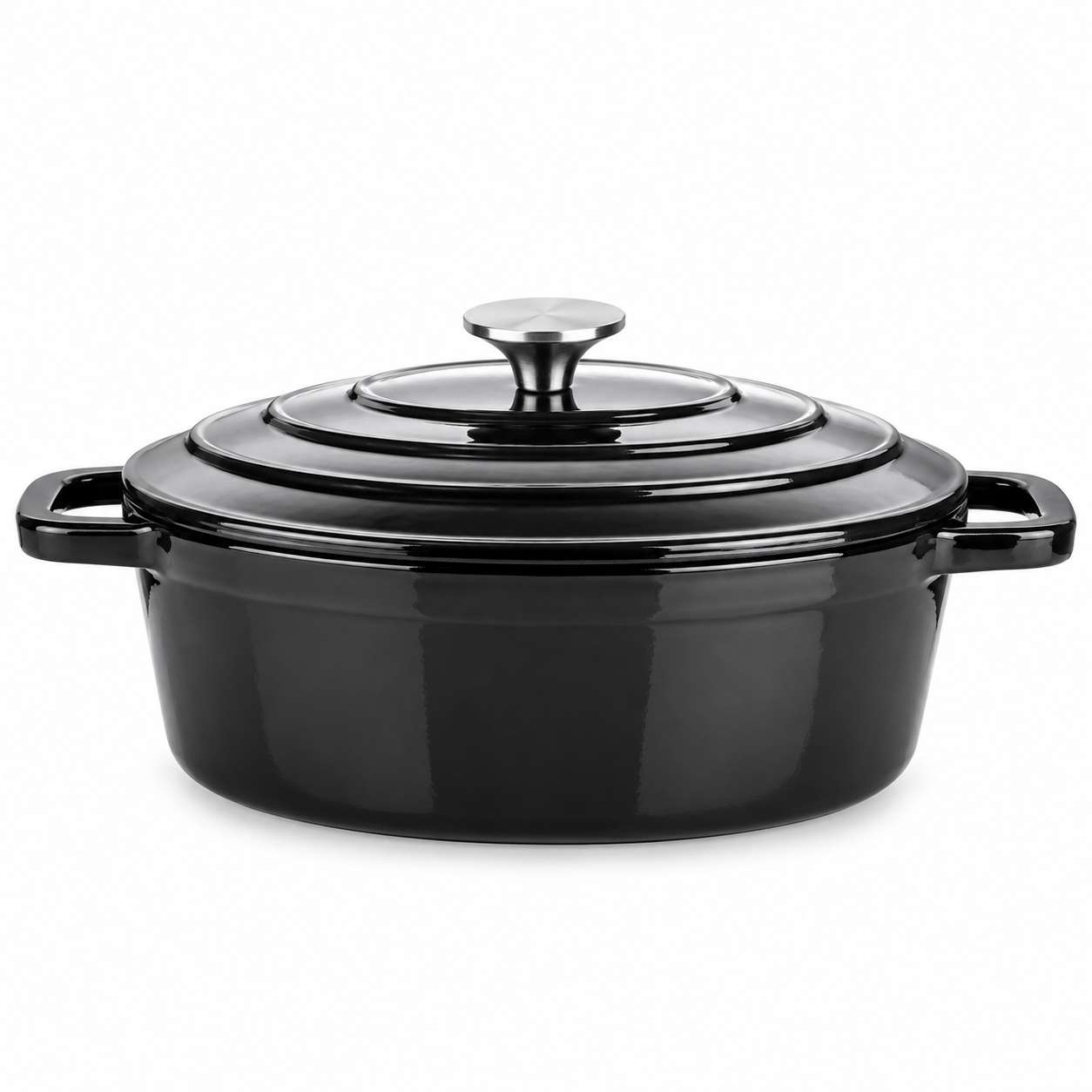 Olla Oval Magefesa Ferro Negra 28 cm Hierro Fundido-0