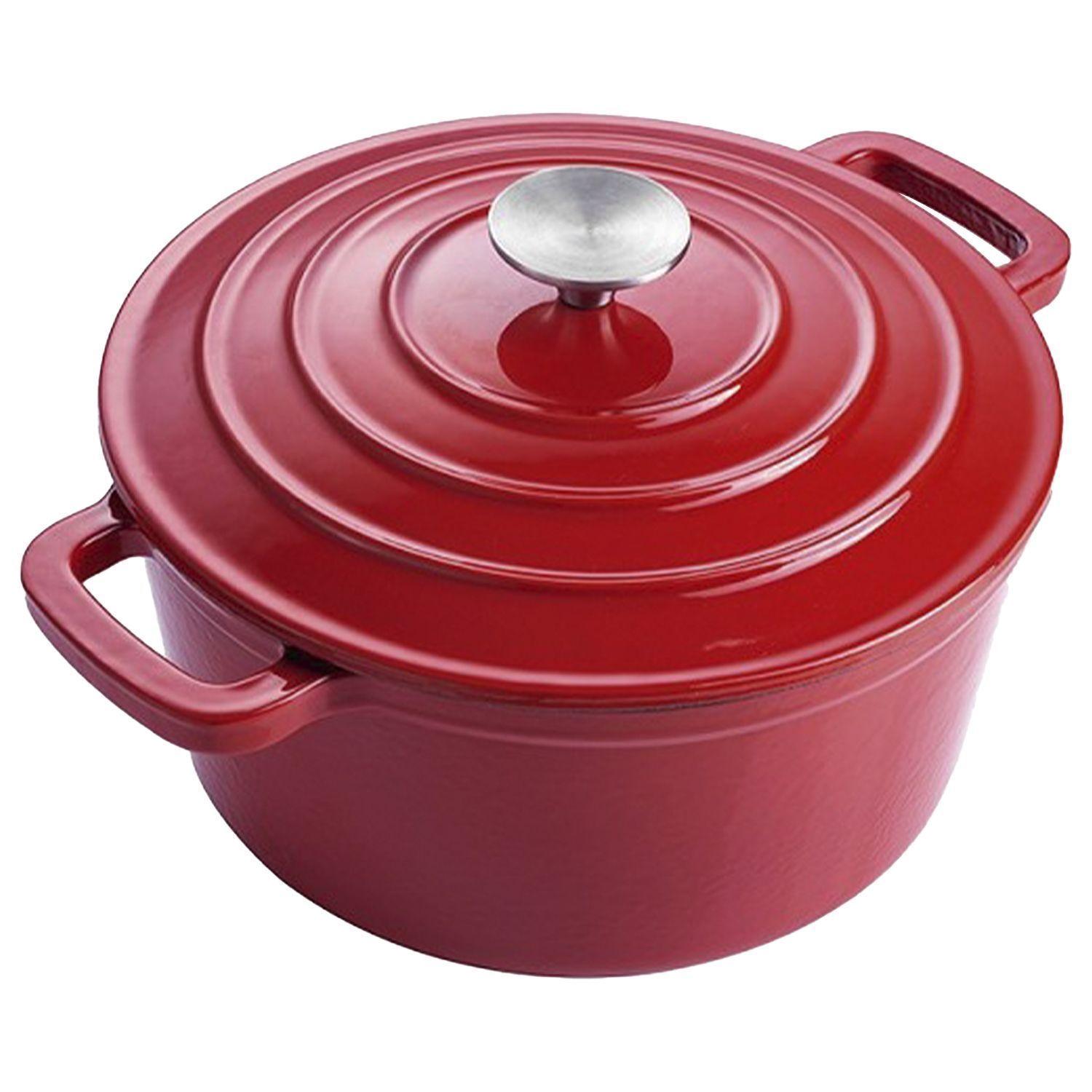 Olla Oval Magefesa Ferro 24 cm Roja-0