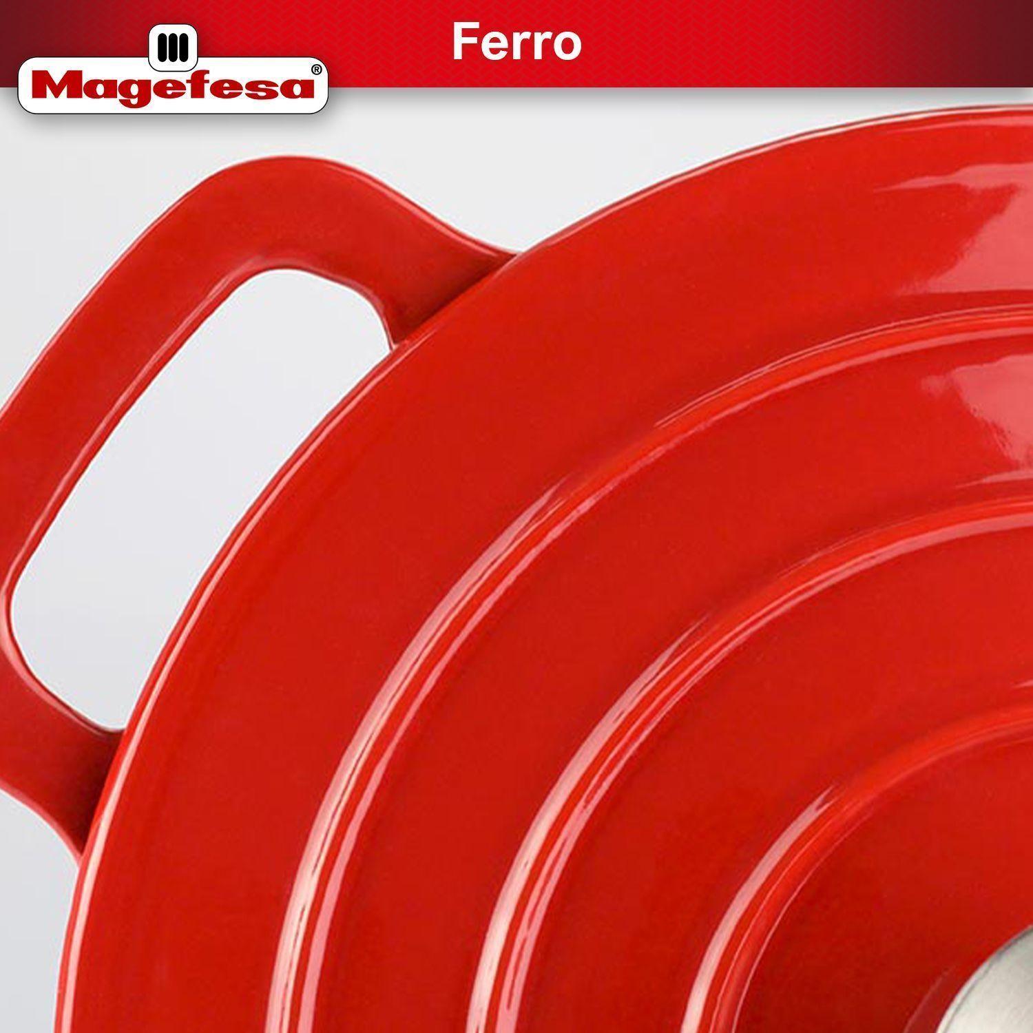 Olla Oval Magefesa Ferro 24 cm Roja-2