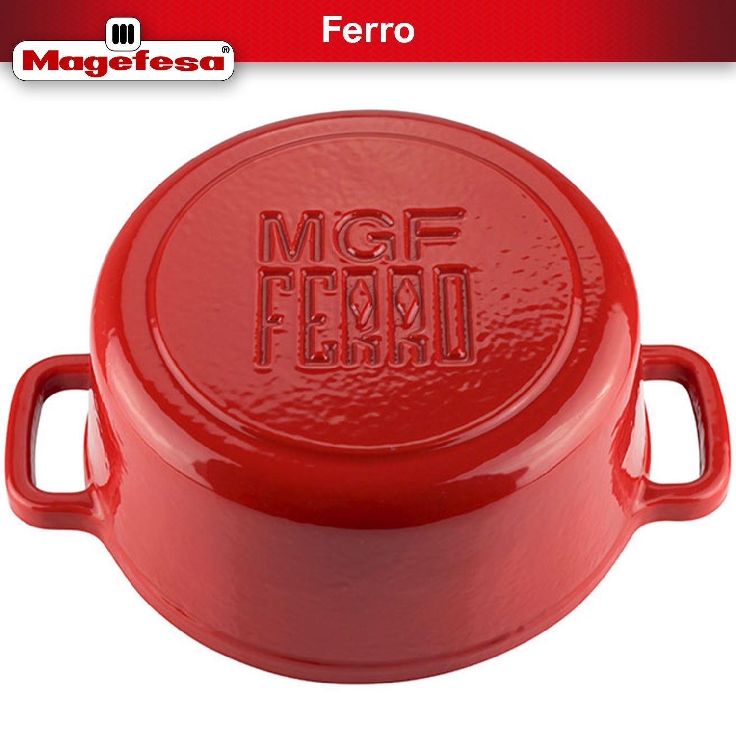 Olla Hierro Fundido Magefesa Ferro Roja 24 cm-4