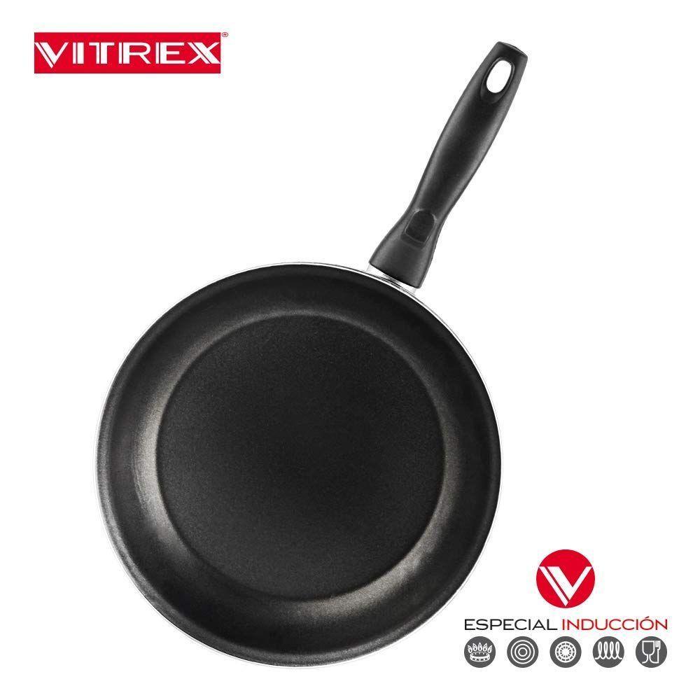 Sartén Vitrex Gourmet Marseille 24 cm Acero Vitrificado Rojo-2