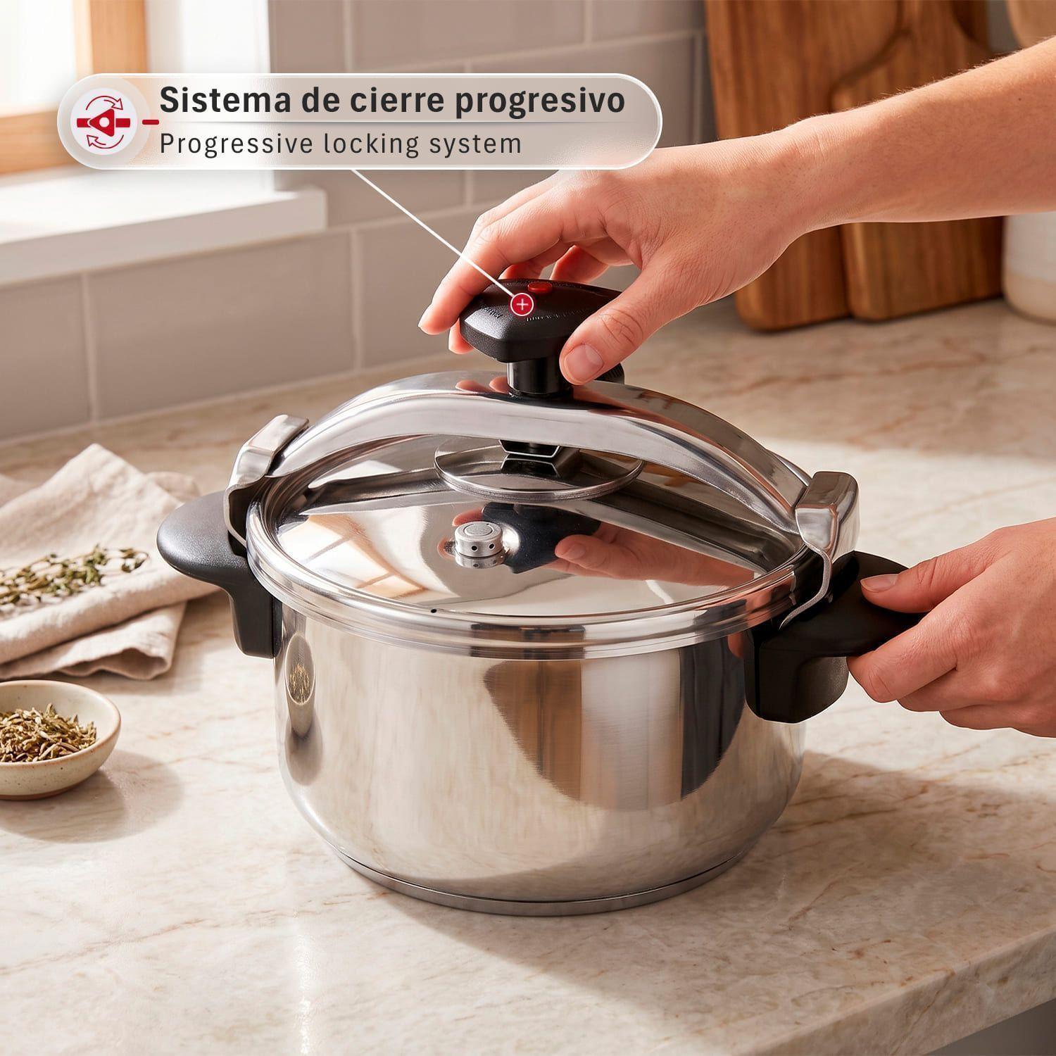 Olla a Presión Magefesa Star Recta 12 Litros Acero Inoxidable 18/10-3