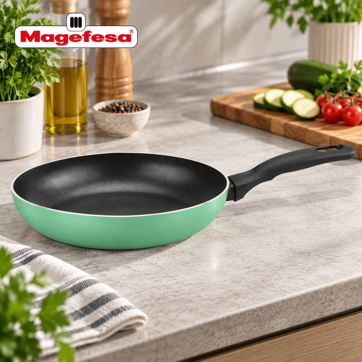 Sartén Magefesa Forza 26 cm Aluminio Verde Menta-1