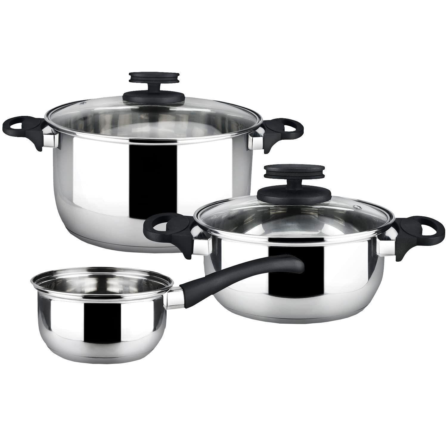 Batería de Cocina Magefesa Style Plateado 5 Piezas-0