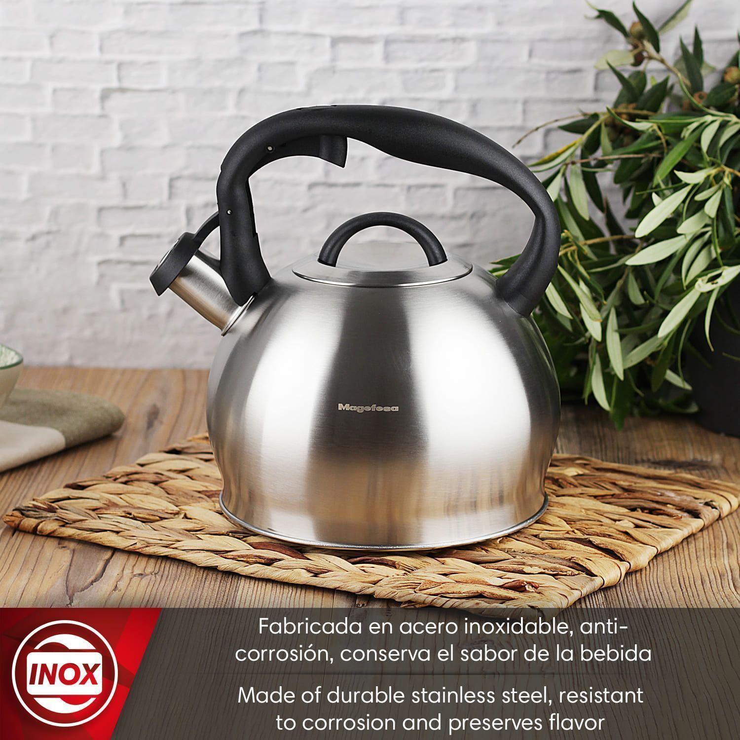 Tetera Silbadora Magefesa Silver Acero Inoxidable 3 L-1