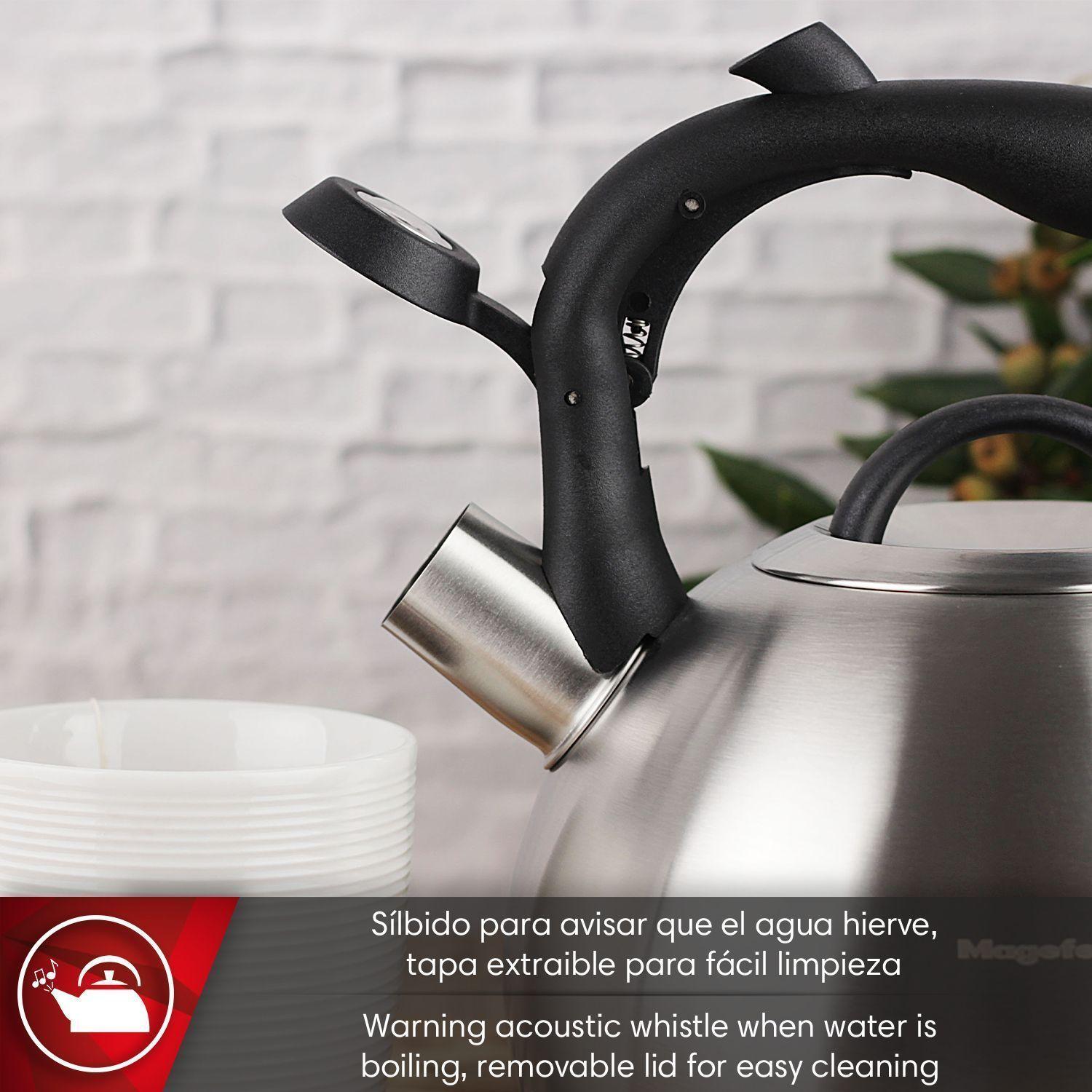 Tetera Silbadora Magefesa Silver Acero Inoxidable 3 L-2