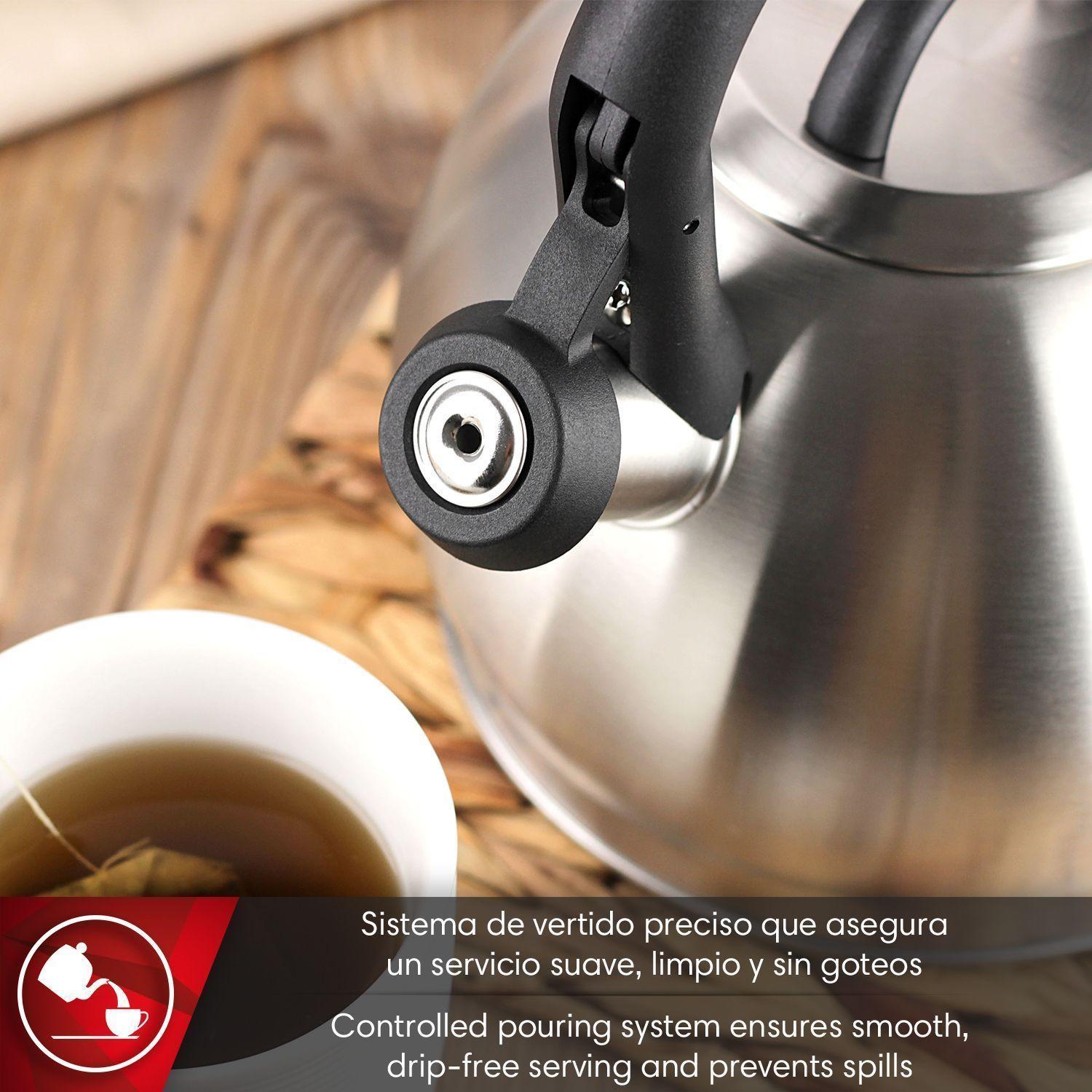 Tetera Silbadora Magefesa Silver Acero Inoxidable 3 L-3