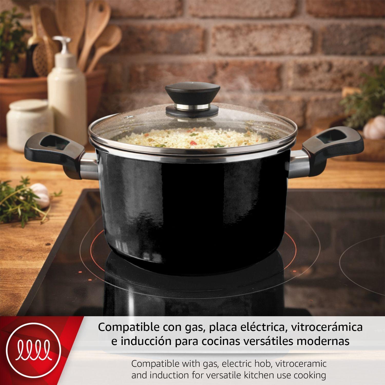 Batería de Cocina Magefesa Coral  Black 7 Piezas-2