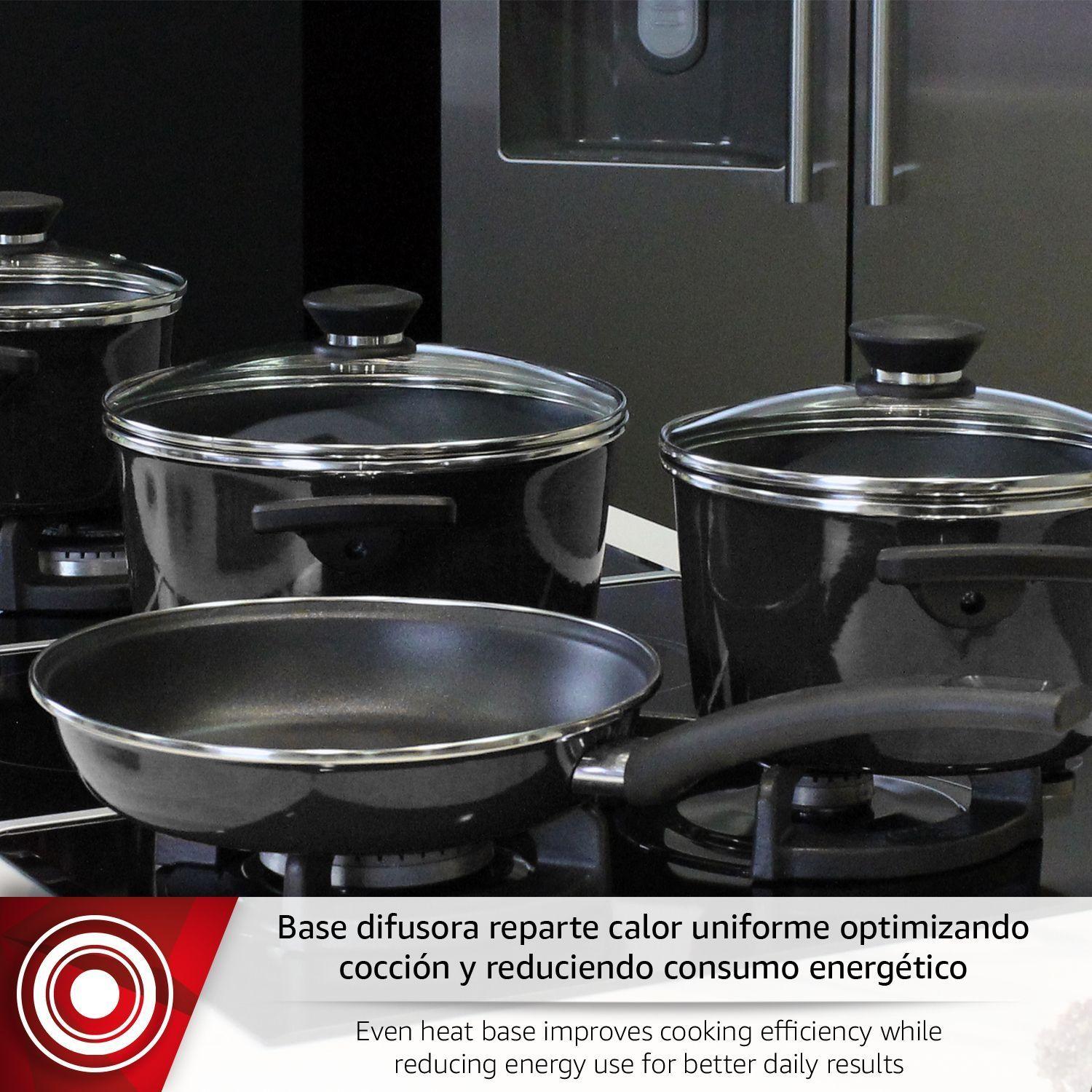 Batería de Cocina Magefesa Coral  Black 7 Piezas-4