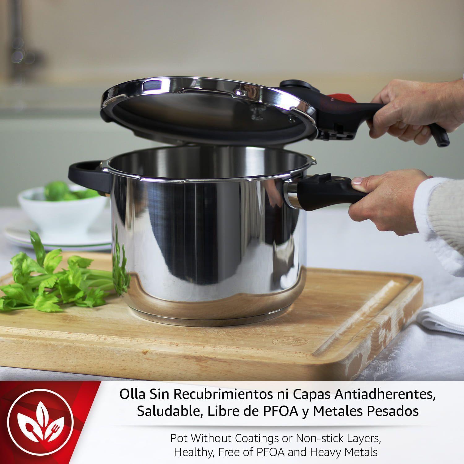 Olla a Presión Magefesa Facile 5L Acero Inoxidable-2