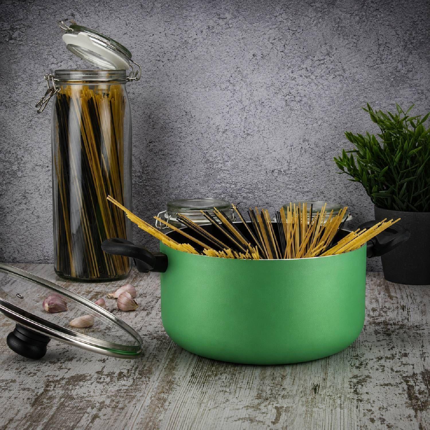 Olla Magefesa Forza 28 cm Verde Menta Aluminio -2