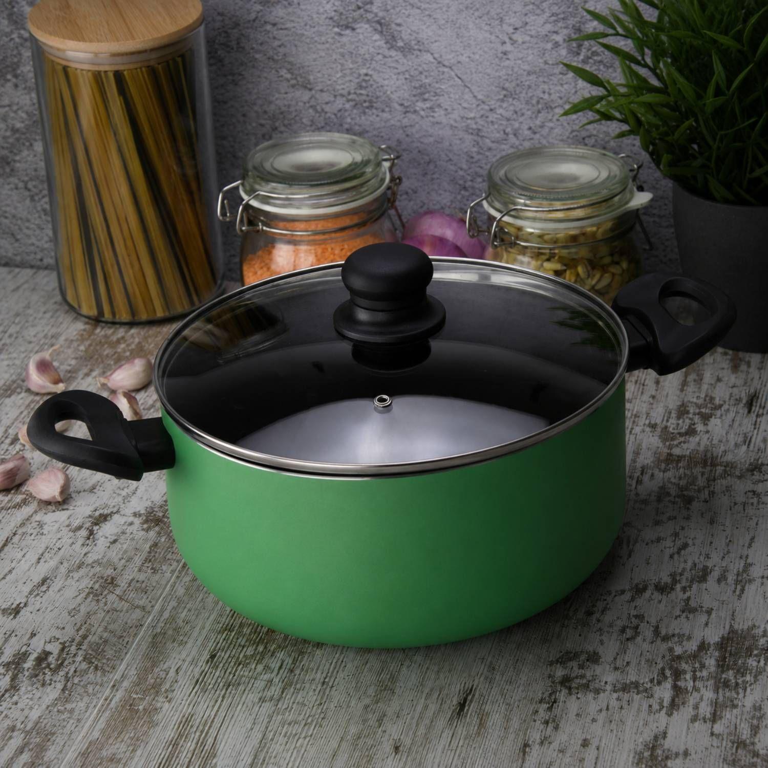 Olla Magefesa Forza 28 cm Verde Menta Aluminio -3