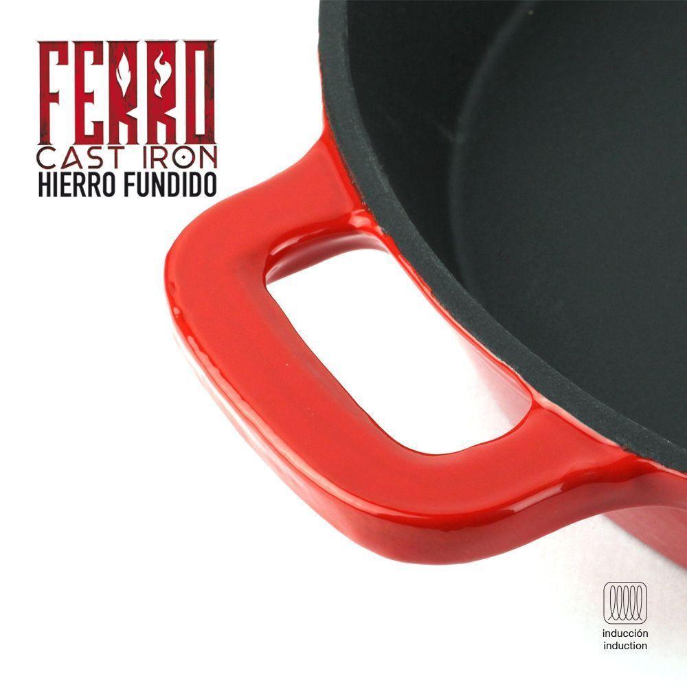 Sartén Magefesa Ferro 26 cm Hierro Fundido Rojo-3