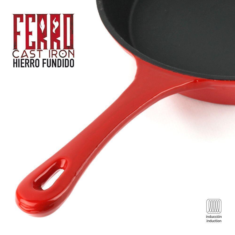 Sartén Magefesa Ferro 26 cm Hierro Fundido Rojo-4
