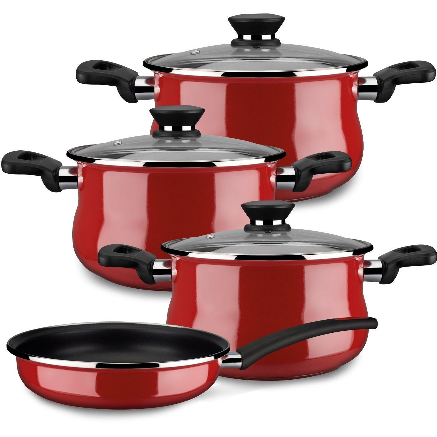 Batería de Cocina Magefesa Rub Bombeada 7 Piezas-0