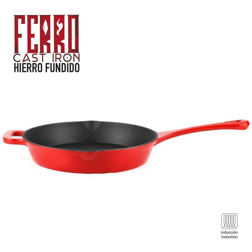 Sartén Magefesa Ferro 24 cm Hierro Fundido Rojo-2
