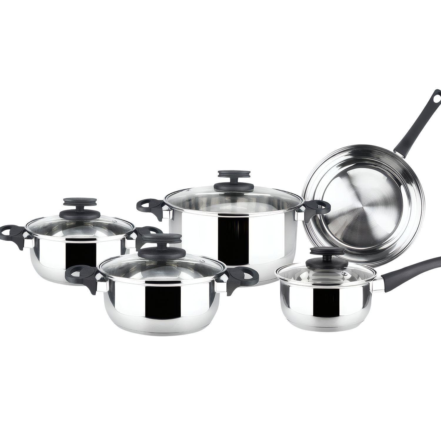 Batería de Cocina Magefesa Style 9 Piezas Acero Inoxidable-0