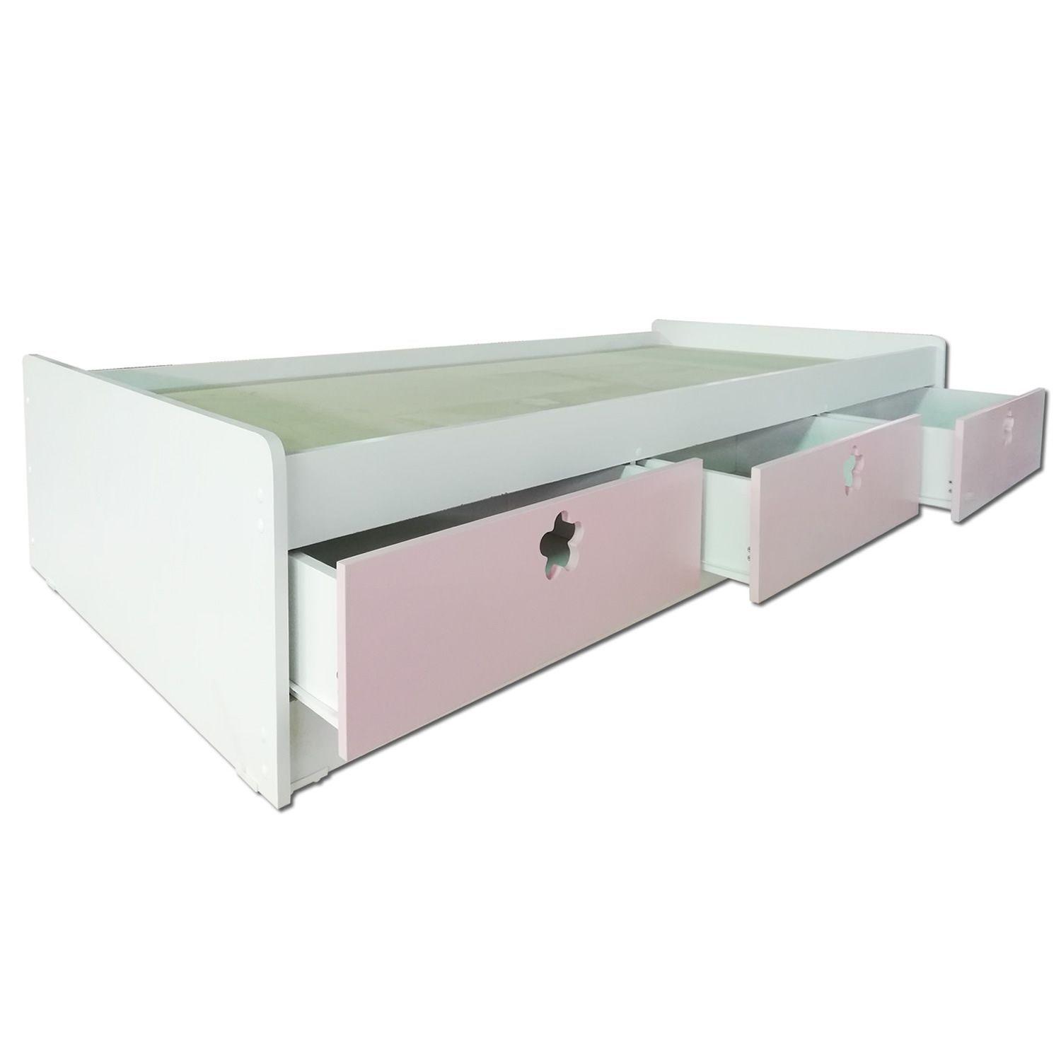 Cama 3 C Rosado Flor 1-2