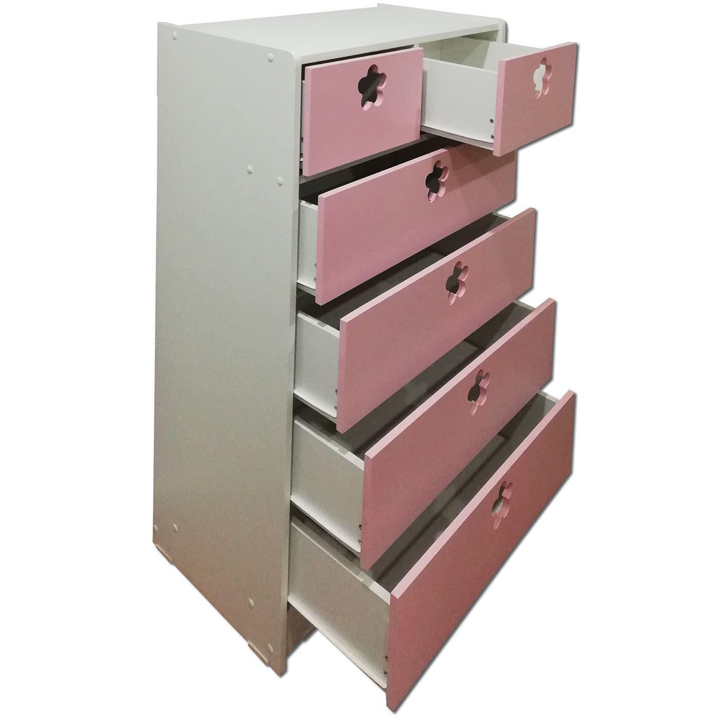 Cajonera 6 C Rosado Flor-2