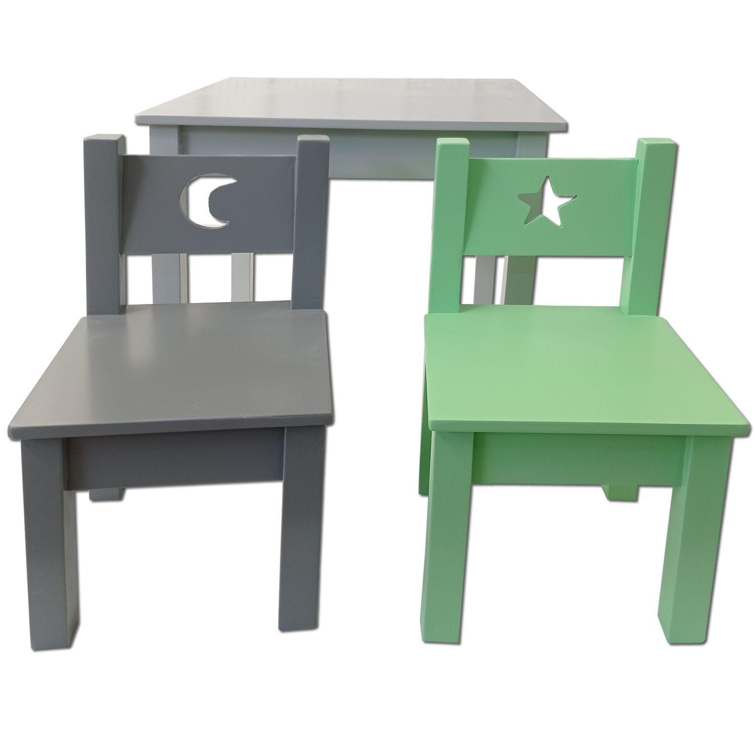 Mesa 2 sillas Verde Gris-2