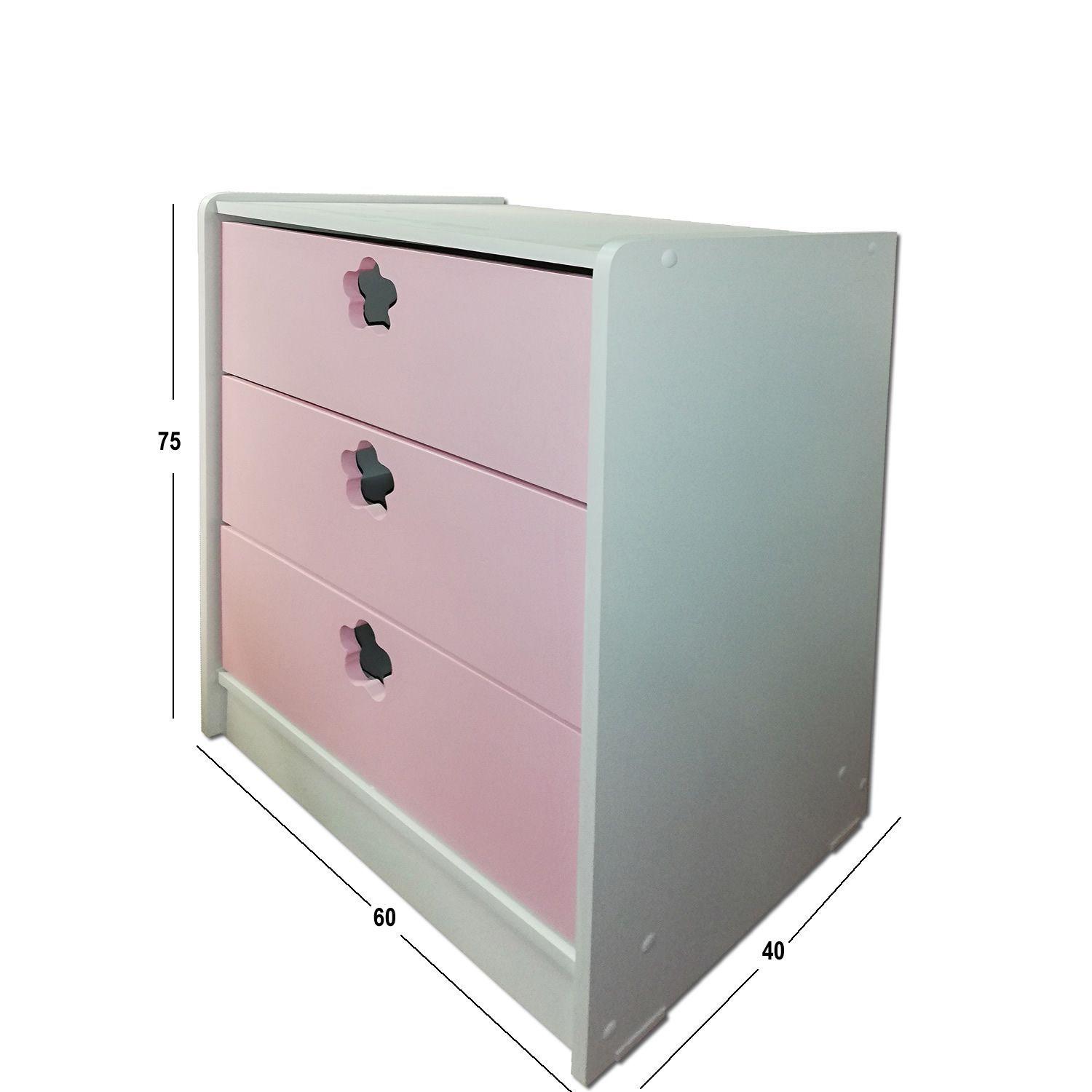 Cajonera 3 C Rosado Flor-2