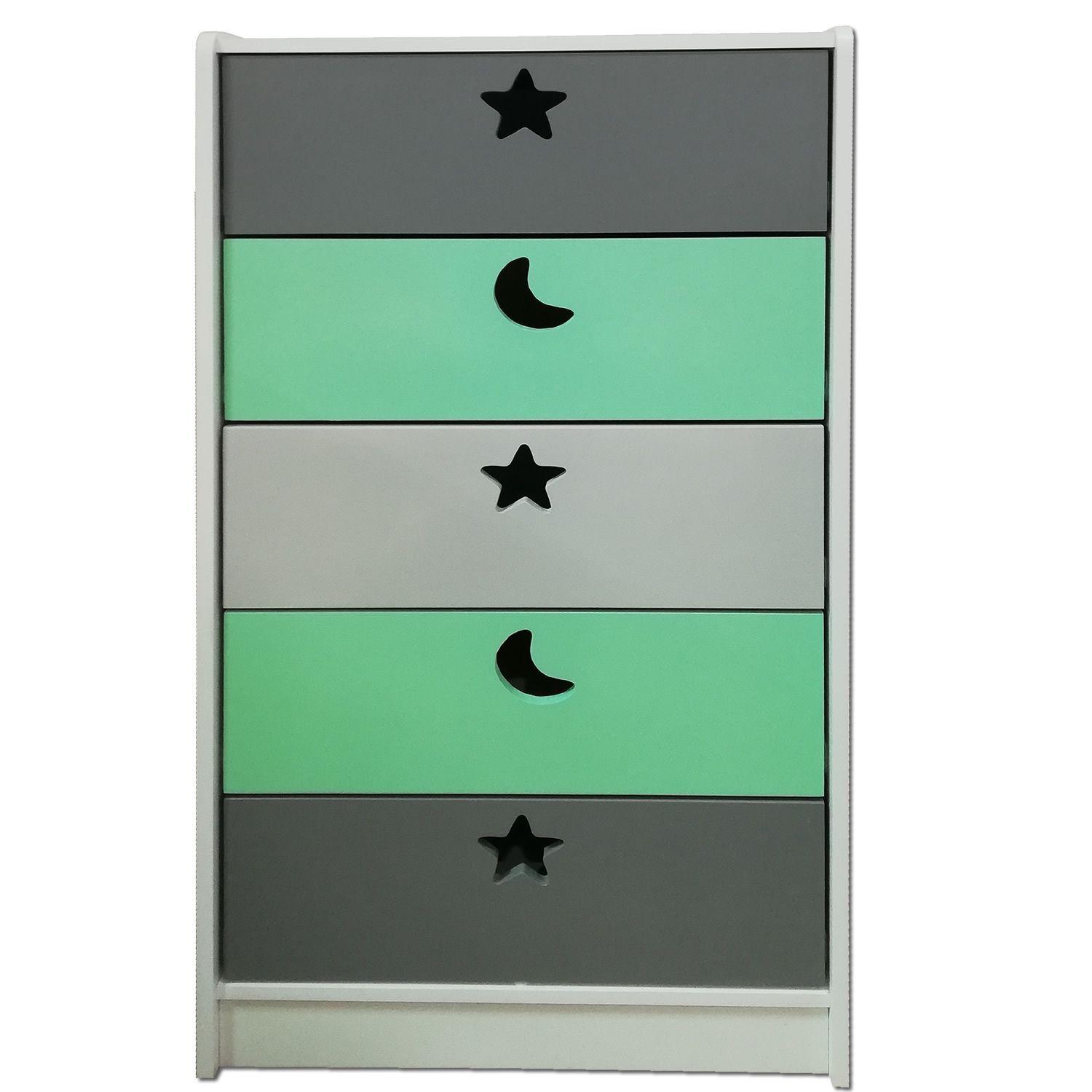 Cajonera 5 C Verde Gris-2