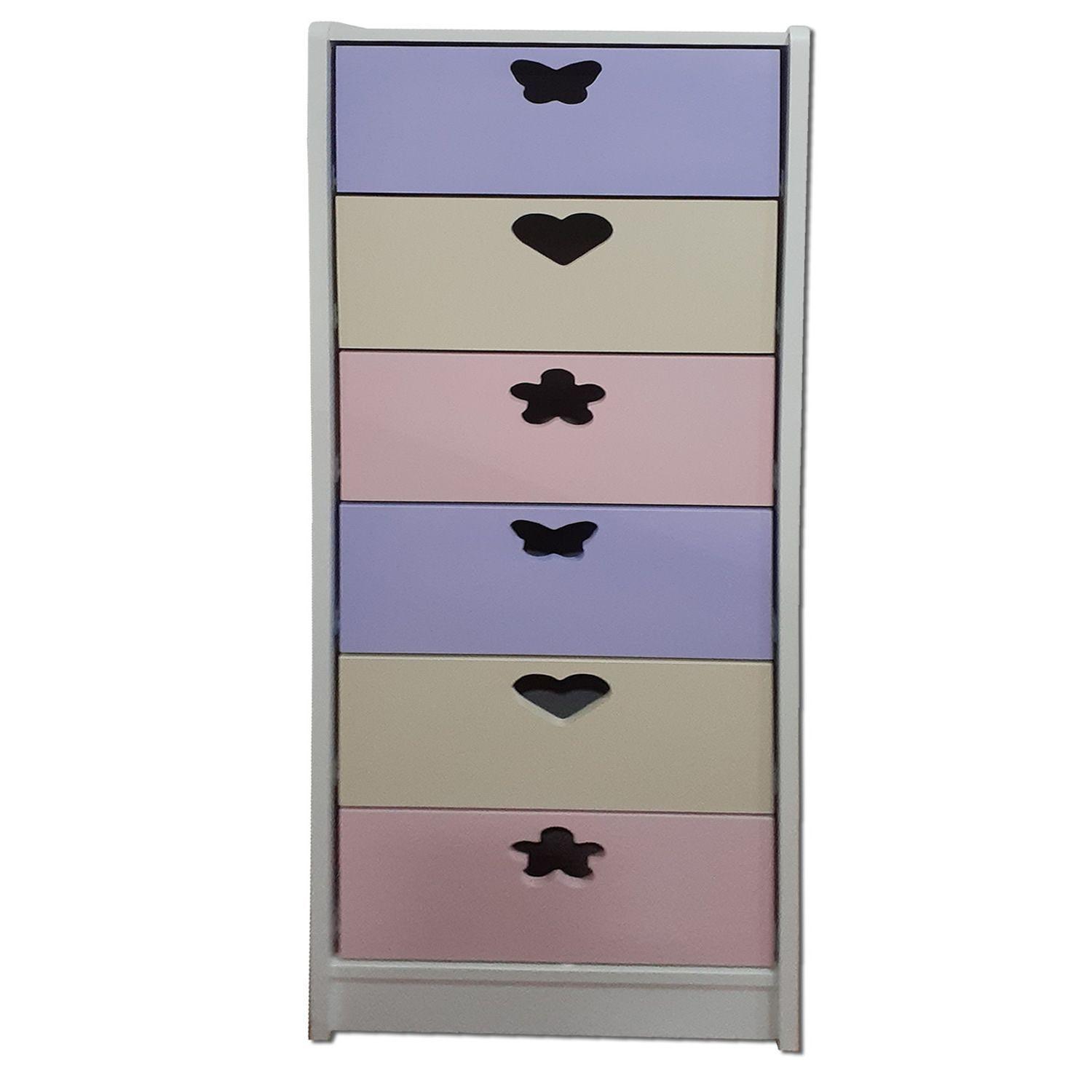 Cajonera 6 C Crema Lila Slim-3