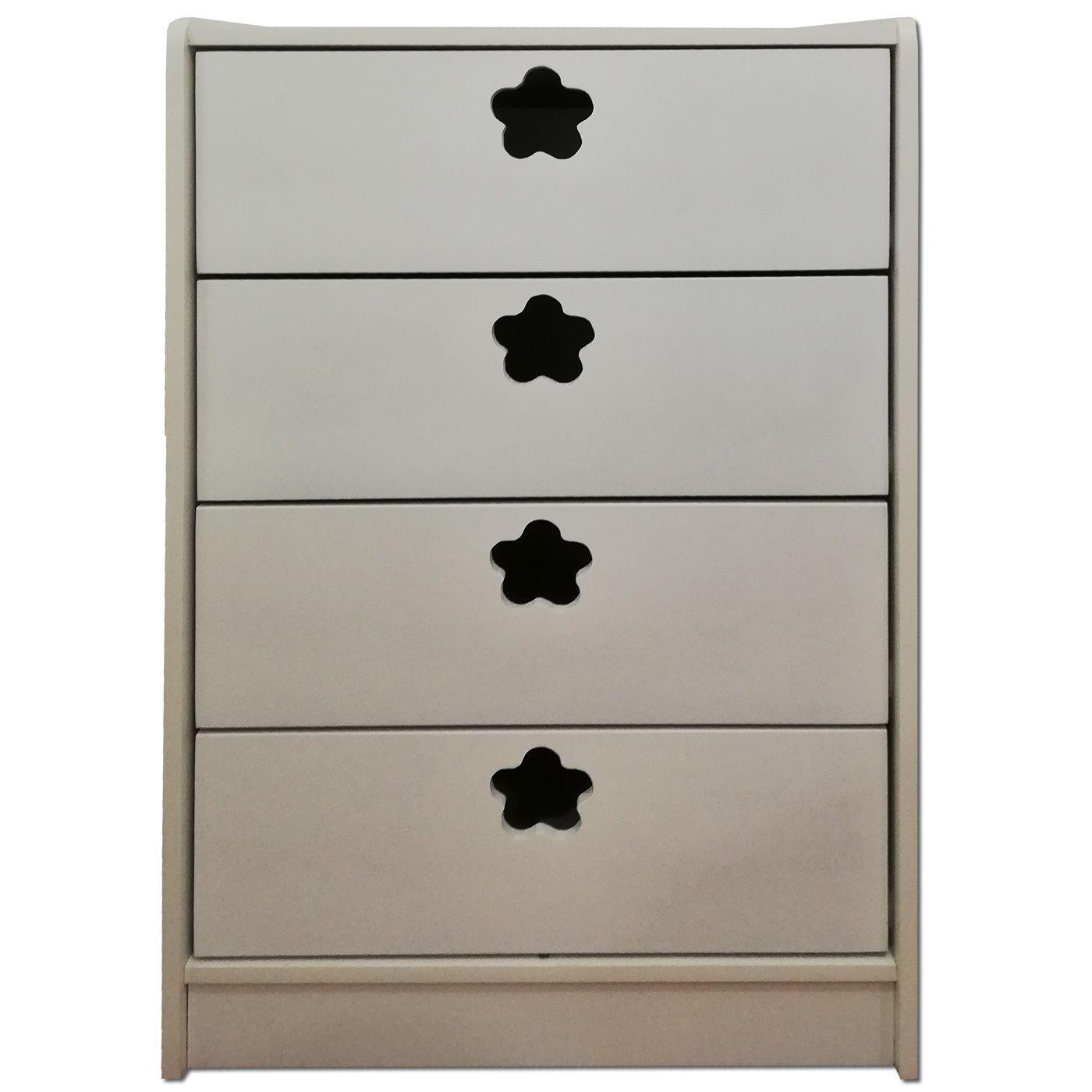 Cajonera 4 C Blanco Flor-2