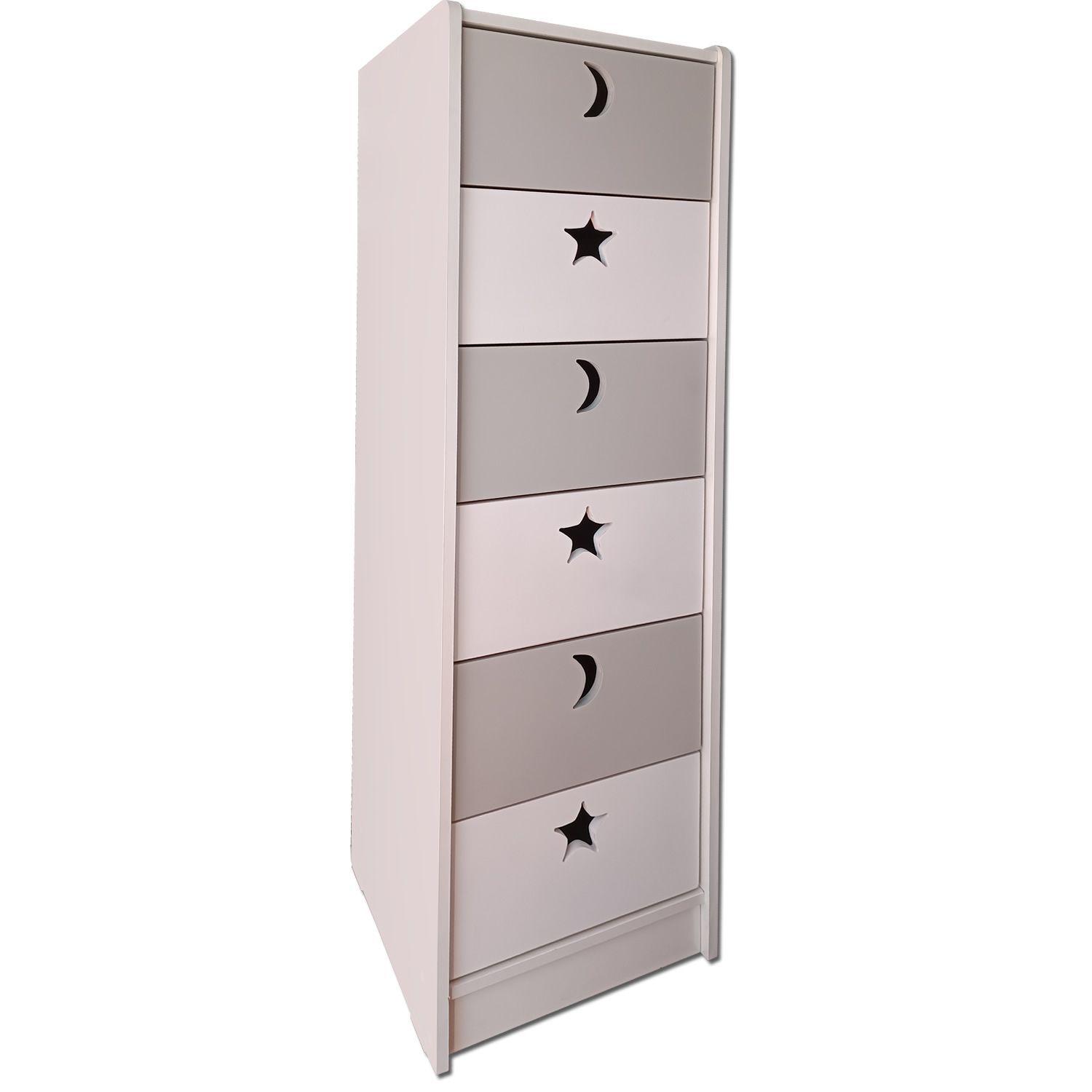 Cajonera 6 C Blanco Gris Slim-3