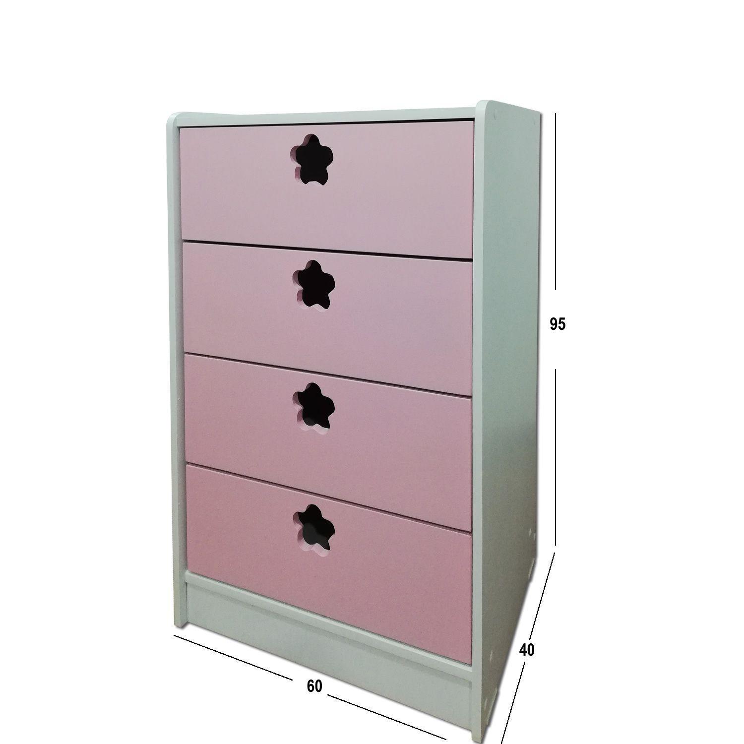 Cajonera 4 C Rosado Flor-2