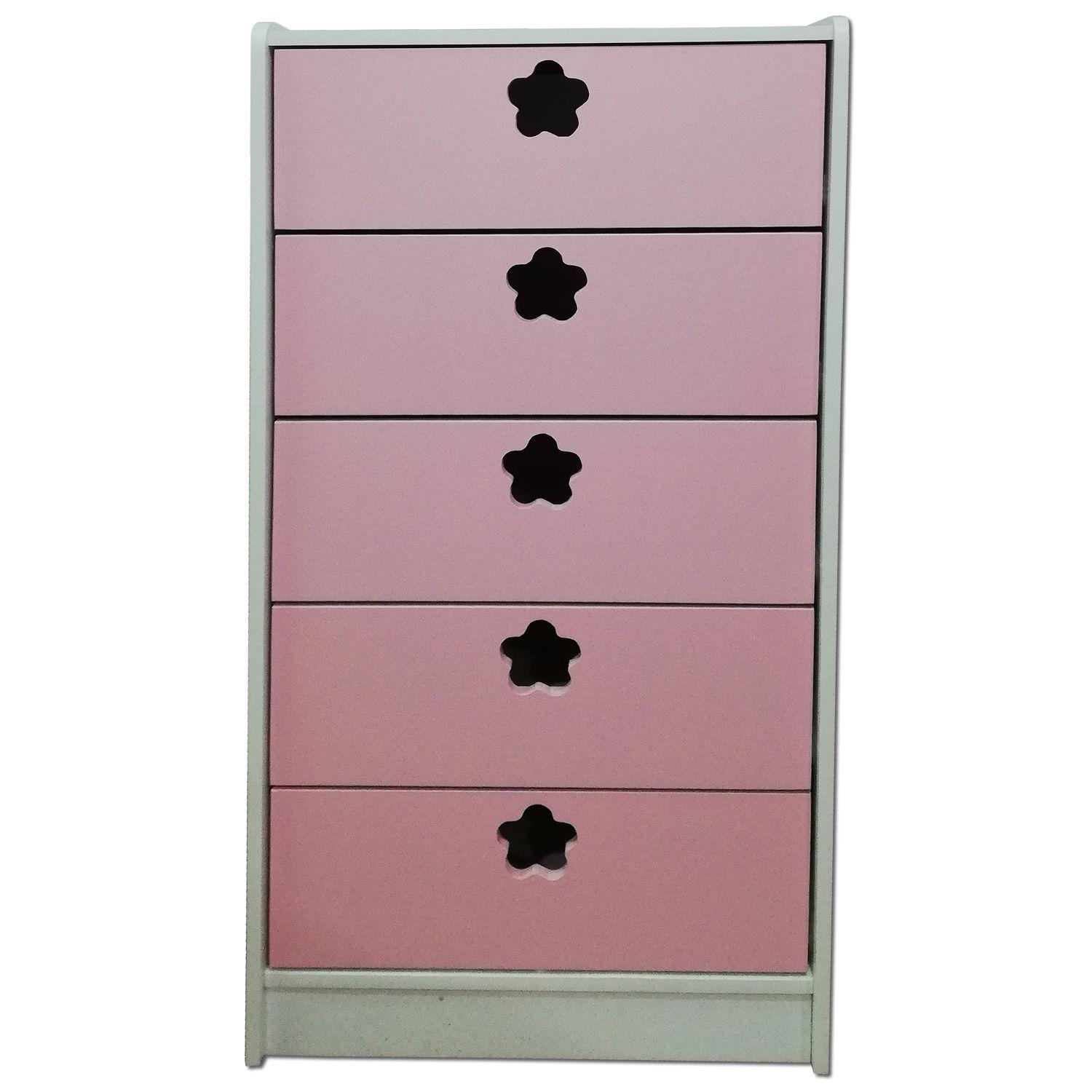 Cajonera 5 C Rosado Flor-2
