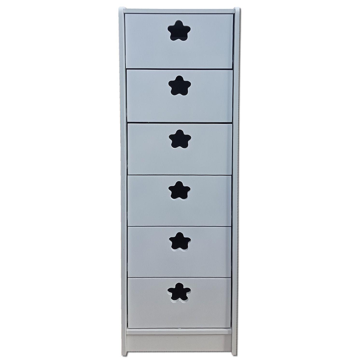 Cajonera 6 C Slim Blanco Flor-2