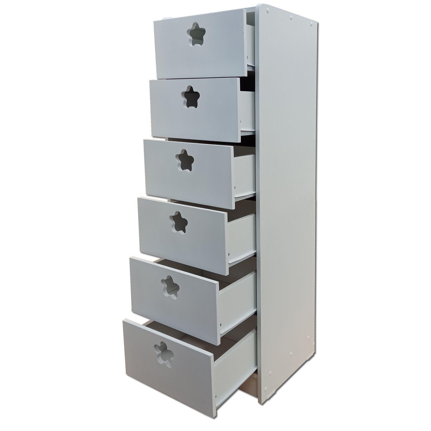 Cajonera 6 C Slim Blanco Flor-3