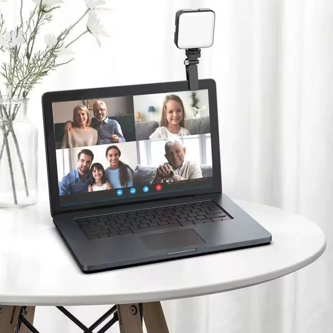 Mini Led Selfie Portátil Clip de Anillo Led Aro De Luz Cuadrado Color Negro-2