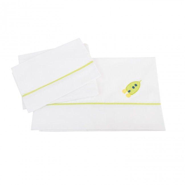 Sabanas cuna 70 x 1.40  bordado Cohete-0