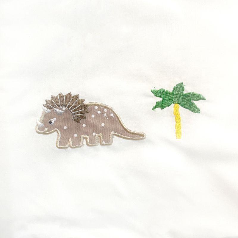 Mudador simple anátomico.Bordado Dinosaurio-1