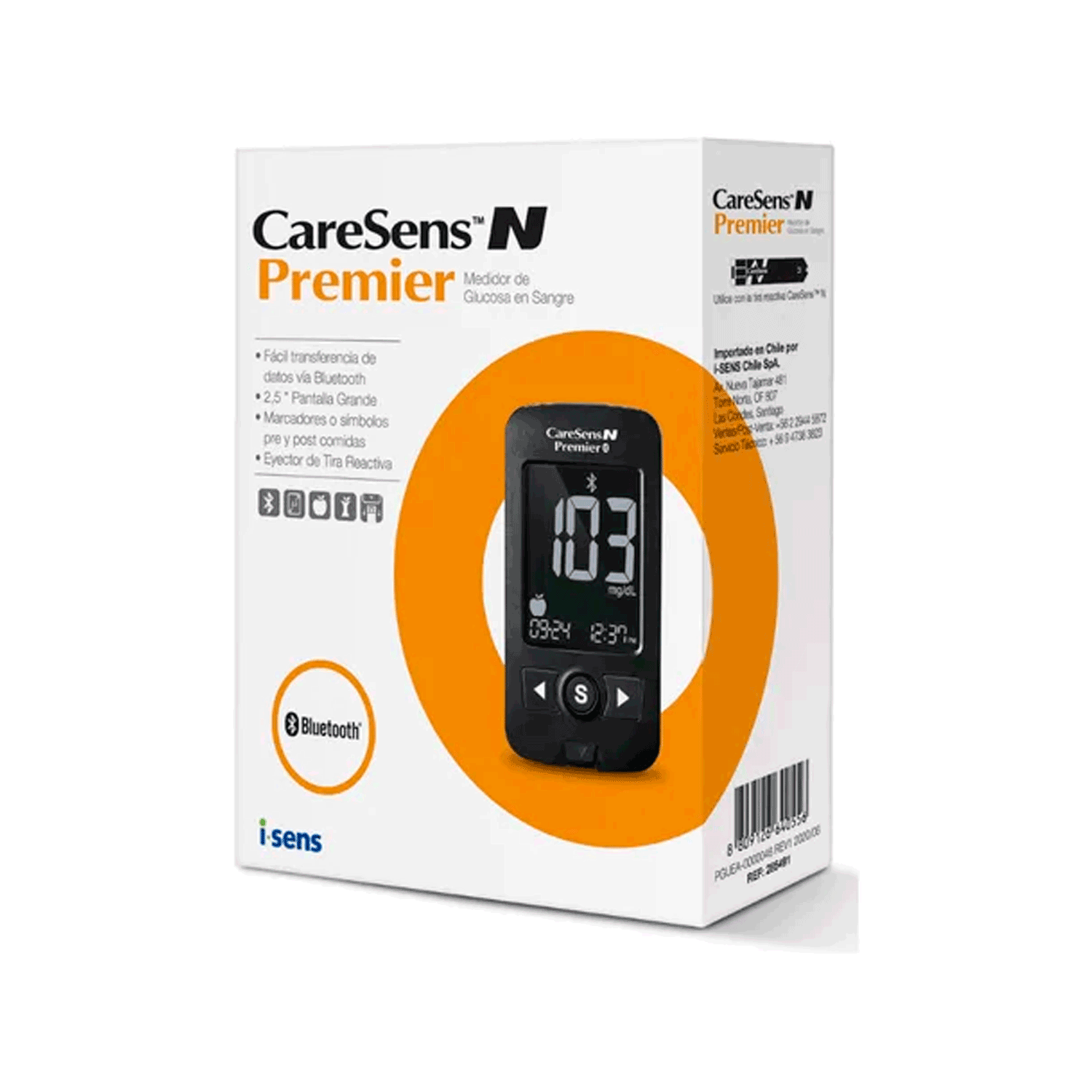 Glucómetro Caresens N Premier Bluetooth Glicemia 50Cintas+50Lancetas-1