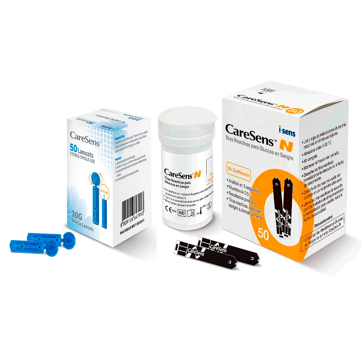 Glucómetro Caresens N Premier Bluetooth Glicemia 50Cintas+50Lancetas-2