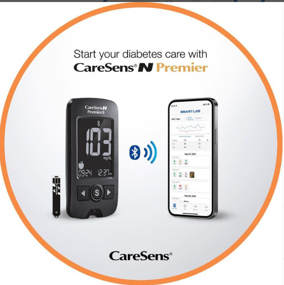 Glucómetro Caresens N Premier Bluetooth Glicemia 50Cintas+50Lancetas-3