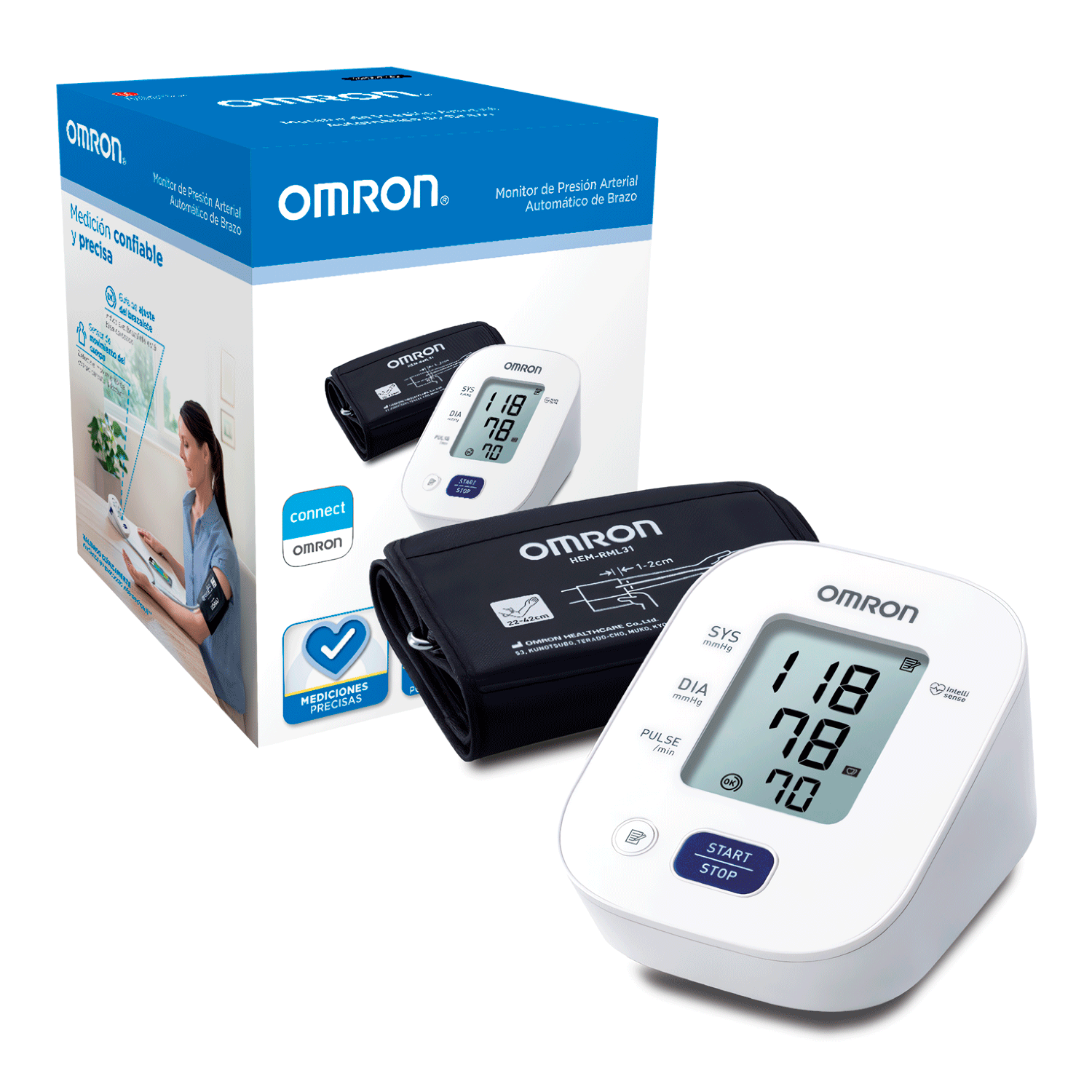 Toma Presión De Brazo Omron Hem-7142-3