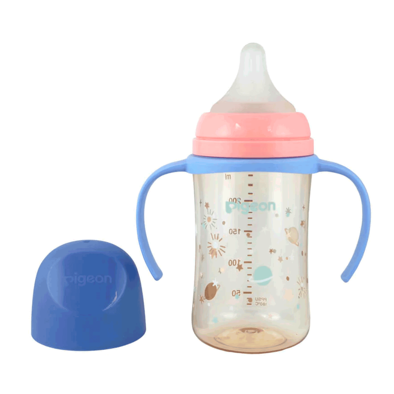 Mamadera Biberón Pigeon SofTouch Planets 3 con Asa 240 ml | 3+ Meses-2