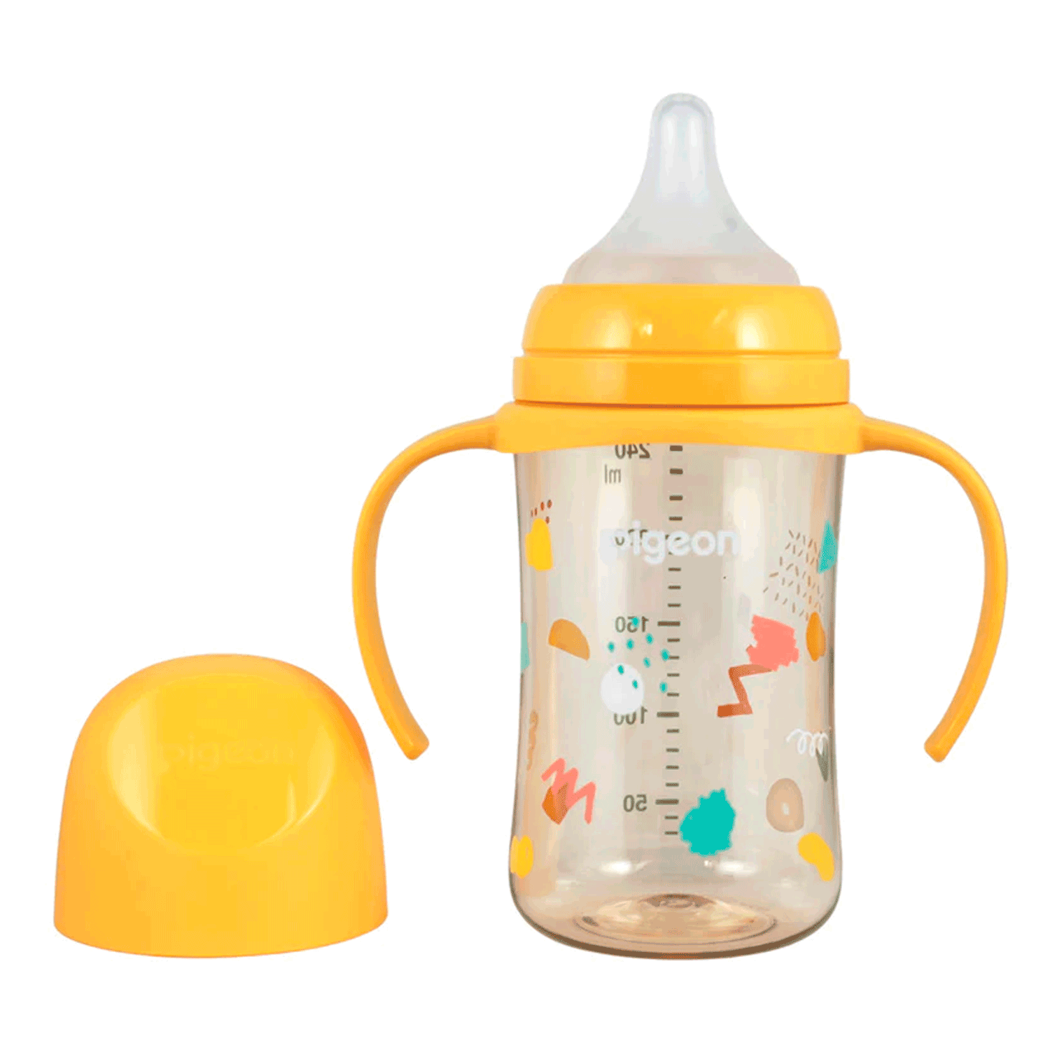 Mamadera Pigeon SofTouch Fiesta 2 con Asa 240 ml | Boca Ancha-2