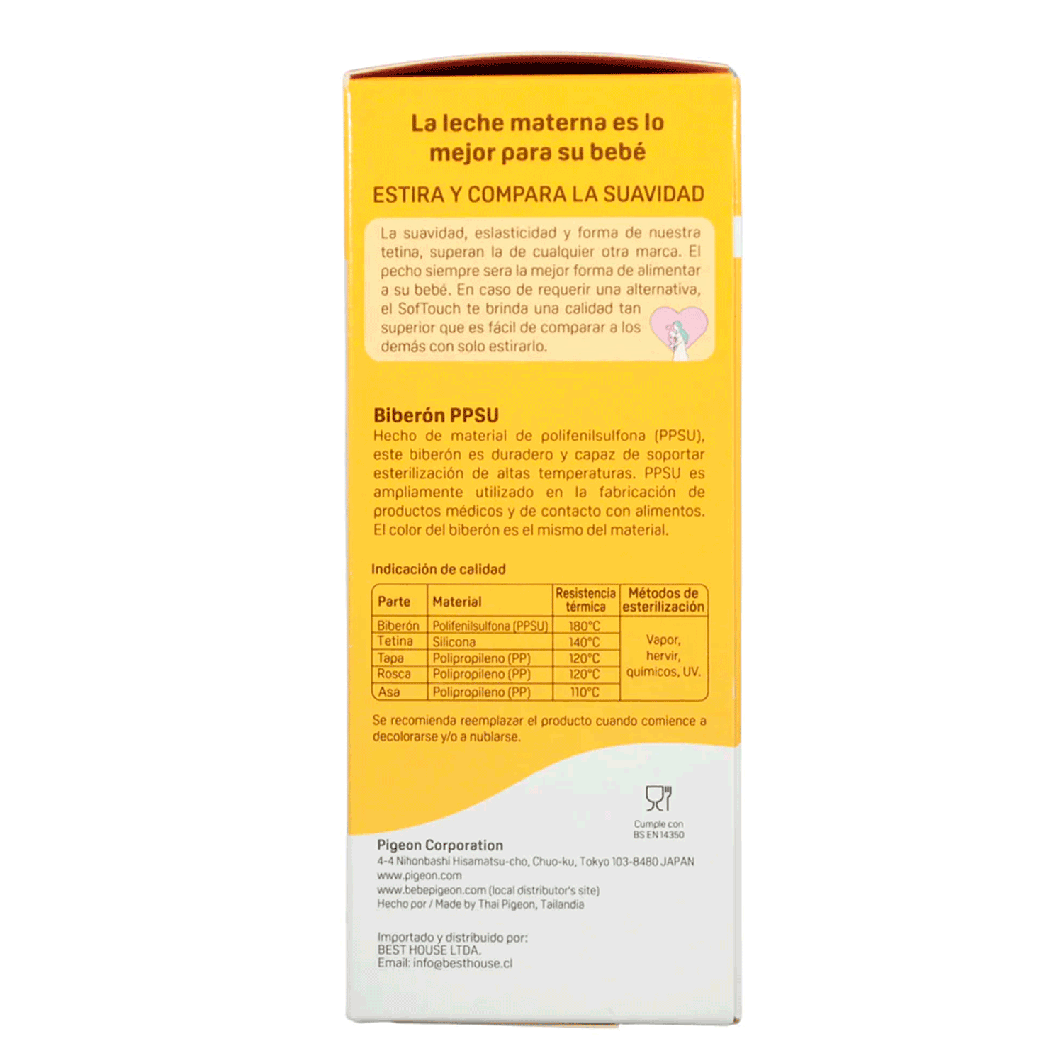 Mamadera Pigeon SofTouch Fiesta 2 con Asa 240 ml | Boca Ancha-7