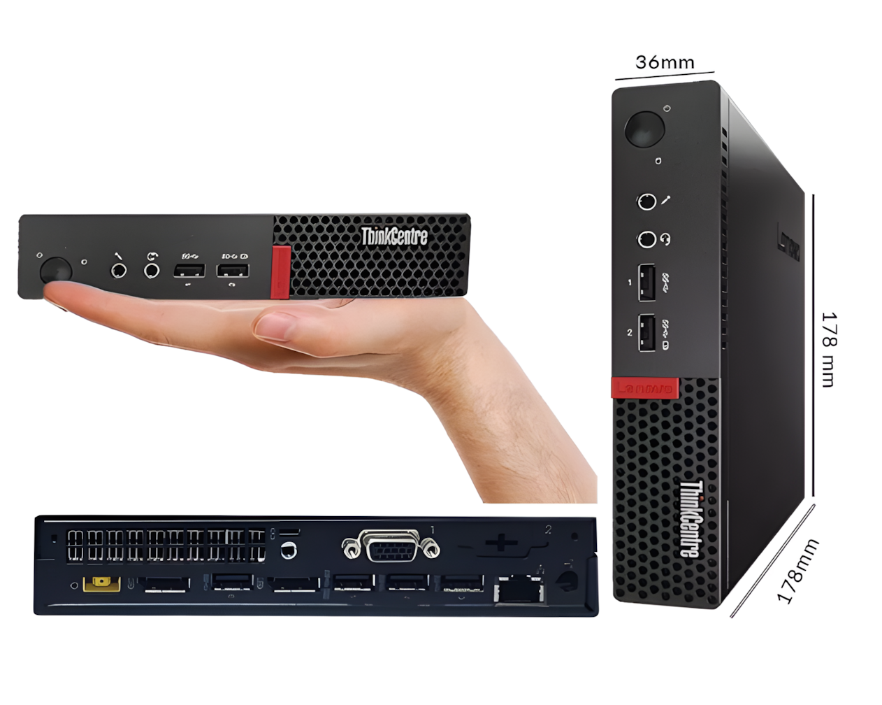 PC Lenovo tiny Core i5 6ªGen 16GB - SSD 960GB + monitor 20"- Reacondicionado-1