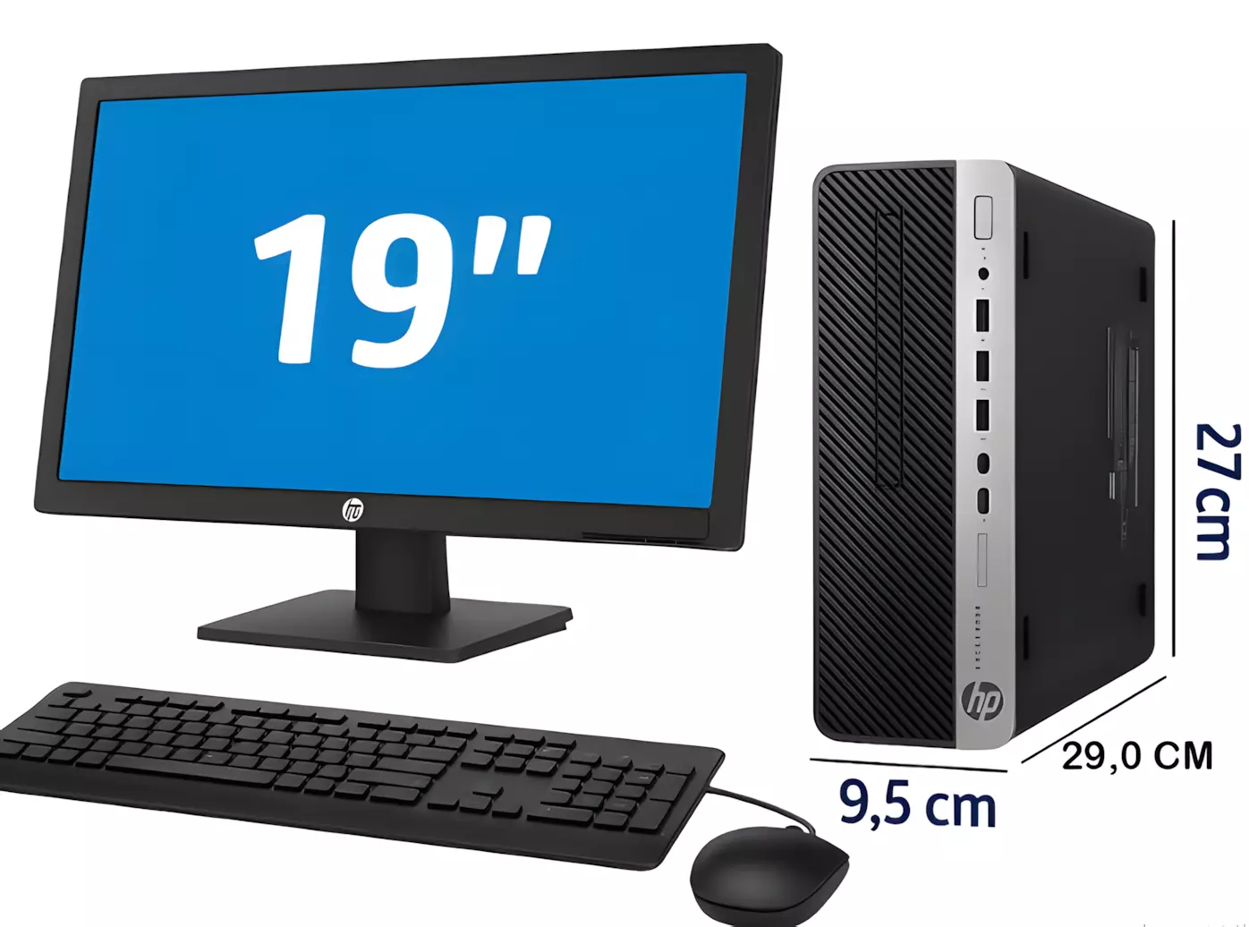 Kit PC HP Intel Core i5-8400 | 16GB RAM | 480GB SSD | Monitor 19" | Reacondicionado-3