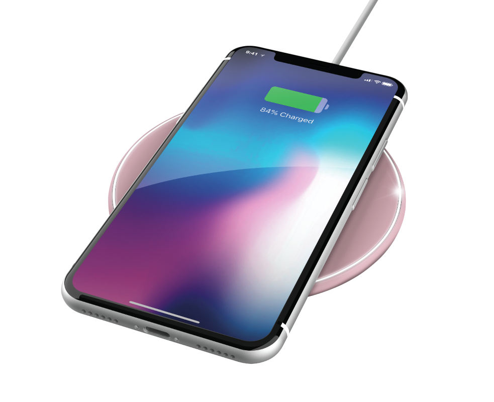 CARGADOR INALÁMBRICO SMARTPHONE QYLO ROSA TRUST-2