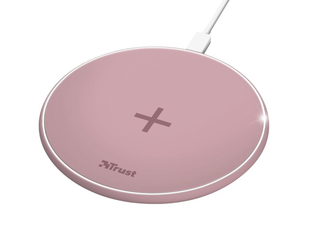 CARGADOR INALÁMBRICO SMARTPHONE QYLO ROSA TRUST-0