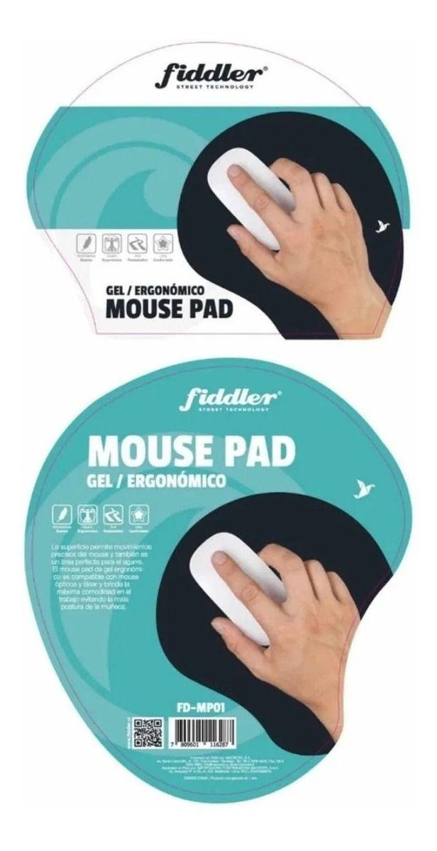 Mouse Pad Ergonomico Gel Apoyamuñecas Antideslizante Fiddler-1